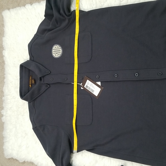 Harriton Adult Stainblock charcoal Shirt. L - Picture 8 of 13